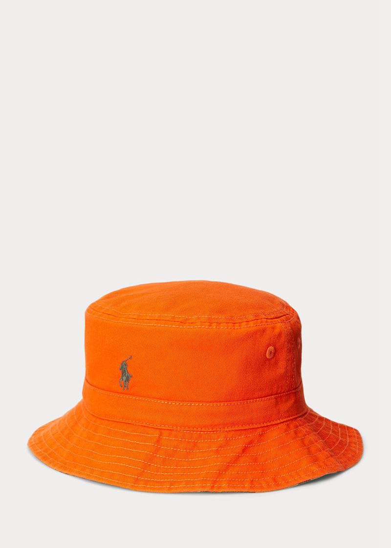 Gorra Ralph Lauren Niño 1.5-6 Años Reversible Cotton Bucket Chile Naranjas GFJKZ-4758